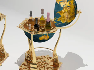 Globe Cart 3D Model