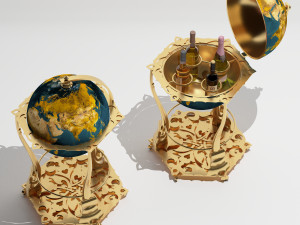 Globe Cart 4K Model 3D