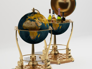 Globe Cart 4K Model 3D