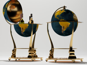 Globe Cart 4K Model 3D