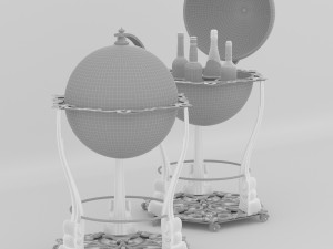 Globe Cart 4K Model 3D