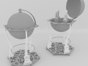Globe Cart 3D Model