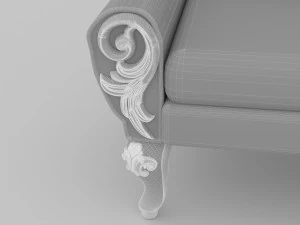 Divano classico 4K Modello 3D