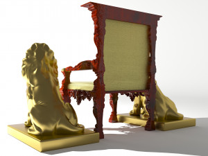 King Throne 7 - 4K Modello 3D