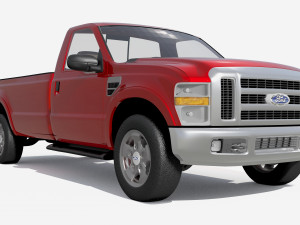 F-250 Pickup Truck 4K 3Dモデル