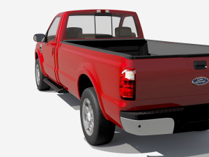 F-250 Pickup Truck 4K 3Dモデル