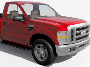F-250 Pickup Truck 4K 3Dモデル