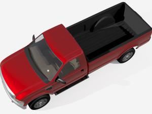 F-250 Pickup Truck 4K 3Dモデル
