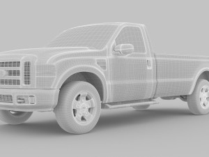 F-250 Pickup Truck 4K 3Dモデル