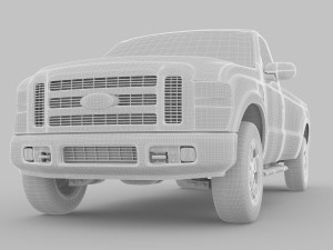 F-250 Pickup Truck 4K 3Dモデル