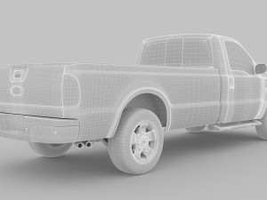 F-250 Pickup Truck 4K 3Dモデル