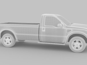 F-250 Pickup Truck 4K 3Dモデル