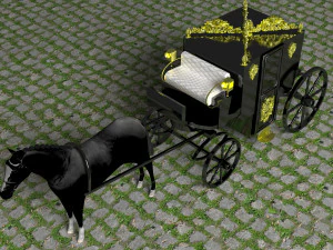 Vintage Carriage 4K 3D Model