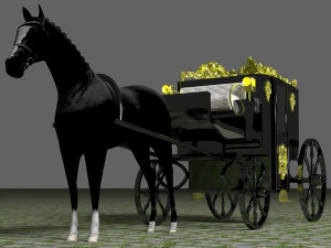 Vintage Carriage 4K 3D Model