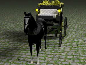 Vintage Carriage 4K 3D Model