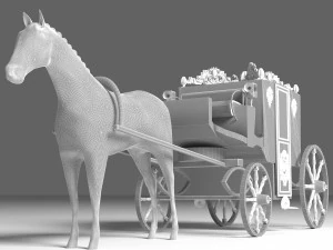Vintage Carriage 4K 3D Model