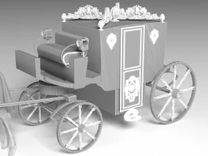 Vintage Carriage 4K 3D Model