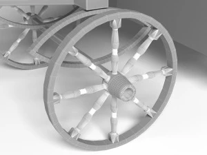 Vintage Carriage 4K 3D Model