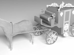 Vintage Carriage 4K 3D Model