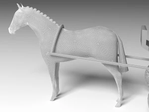 Vintage Carriage 4K 3D Model