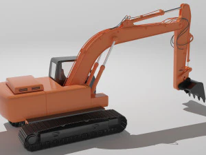 Excavator 4K 3D Model