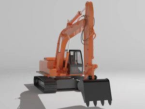 Excavator 4K 3D Model