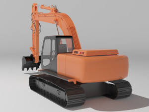 Excavator 4K Model 3D