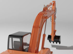 Excavator 4K 3D Model