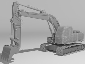 Excavator 4K Model 3D
