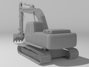 Excavator 4K Model 3D