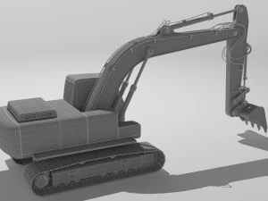 Excavator 4K 3D Model