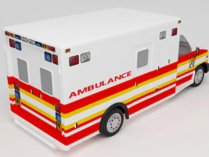Ambulance 4K 3D Model