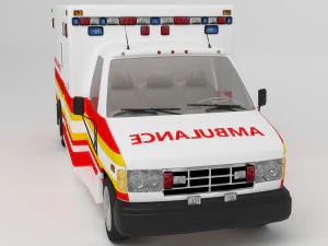 Ambulance 4K 3D Model