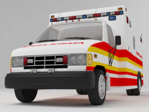 Ambulance 4K 3D Model