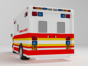 Ambulance 4K 3D Model