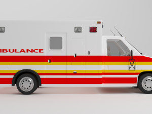 Ambulance 4K 3Dモデル