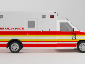 Ambulance 4K 3D Model