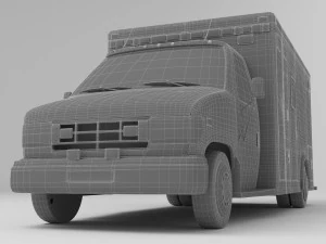 Ambulance 4K 3D Model