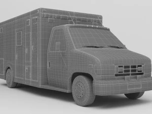 Ambulance 4K 3D Model