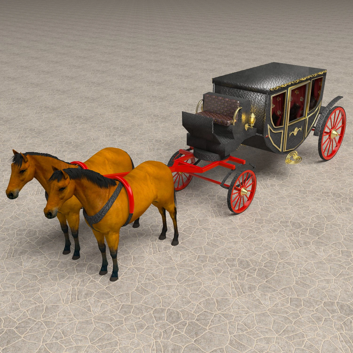 Lux Carriage 3D Model .c4d .max .obj .3ds .fbx .stl .blend 
