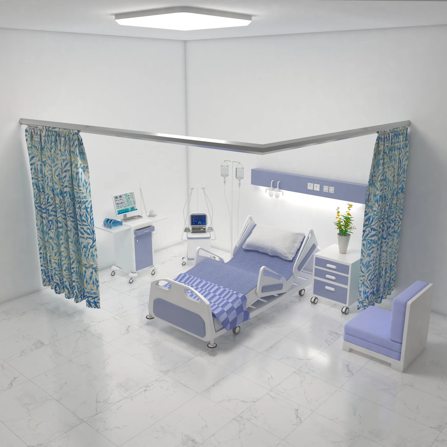 Observation Ward 3D Model .c4d .max .obj .3ds .fbx .stl .blend 