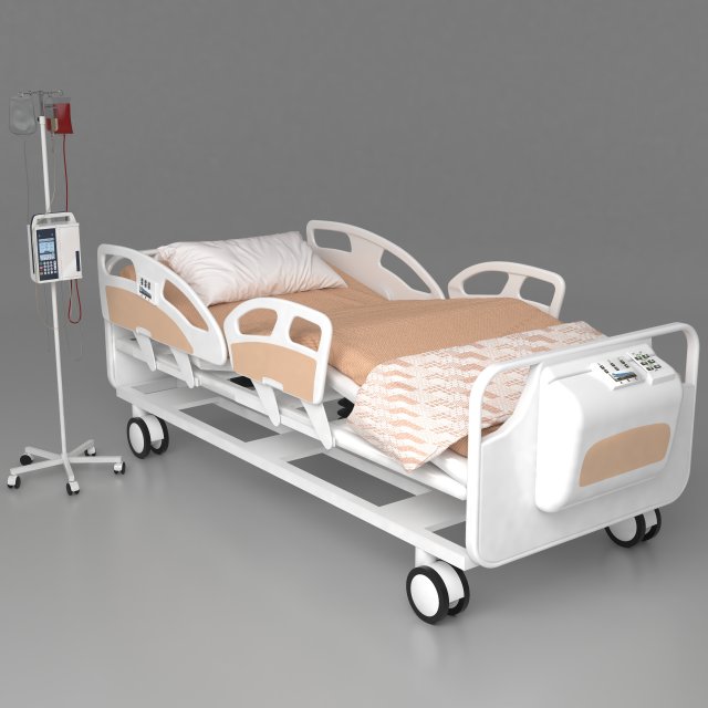 Moveable Operating Bed 4K 3D-Modell .c4d .max .obj .3ds .fbx .stl .blend 
