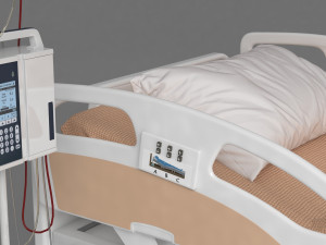 Moveable Operating Bed 4K 3D-Modell