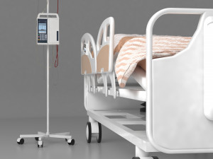Moveable Operating Bed 4K 3D-Modell
