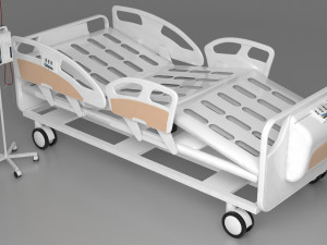 Moveable Operating Bed 4K 3D-Modell
