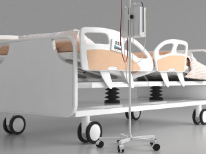 Moveable Operating Bed 4K 3D-Modell