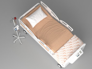 Moveable Operating Bed 4K 3D-Modell