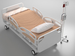Moveable Operating Bed 4K 3D-Modell