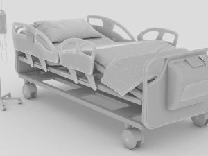 Cama quir&uacute;rgica m&oacute;vil 4K Modelo 3D