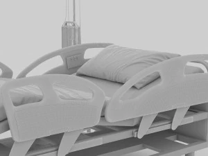 Cama quir&uacute;rgica m&oacute;vil 4K Modelo 3D
